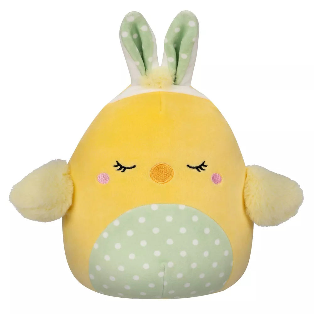 Squishmallows Aimee the Yellow Chick Wearing Bunny Ears 12" 2023 Easter Collection Stuffed Plush