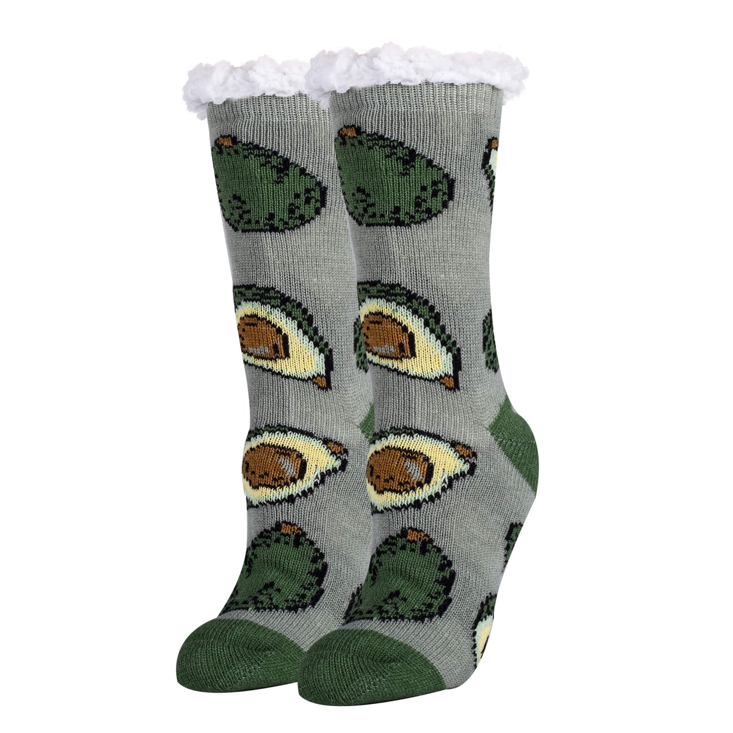 Women's Avocado Life Glow In The Dark Slipper Socks