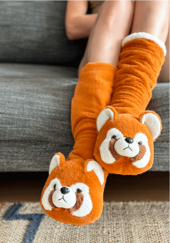 Women's Red Panda Slipper Socks