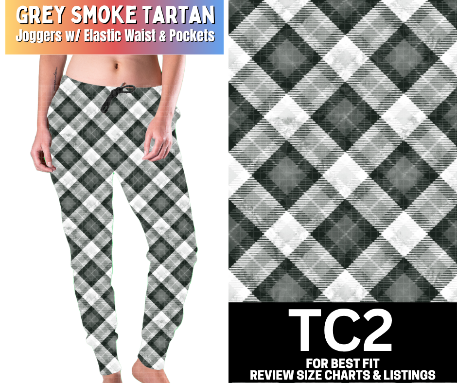 Smokey Black Tartan Joggers