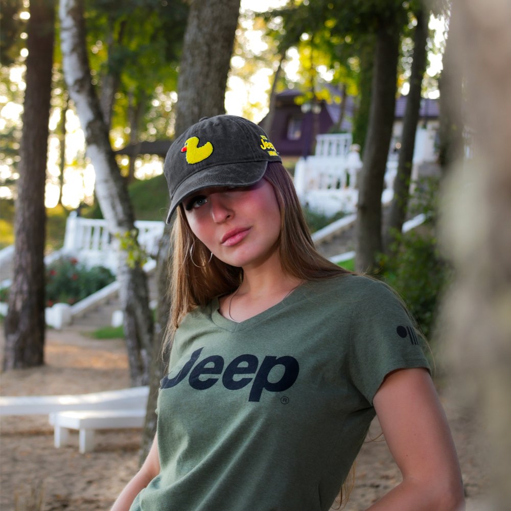 Hat - Jeep Chino Twill Ponytail with Chenille Duck Patch