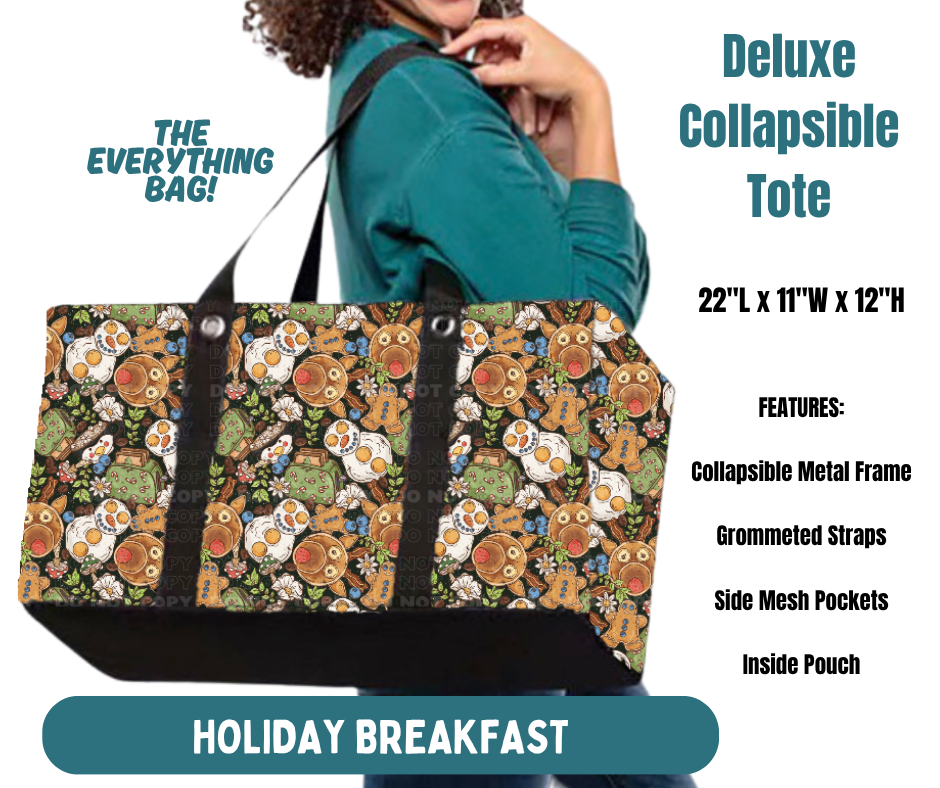 Preorder! Closes 8/13. ETA Nov. Holiday Breakfast Collapsible Tote