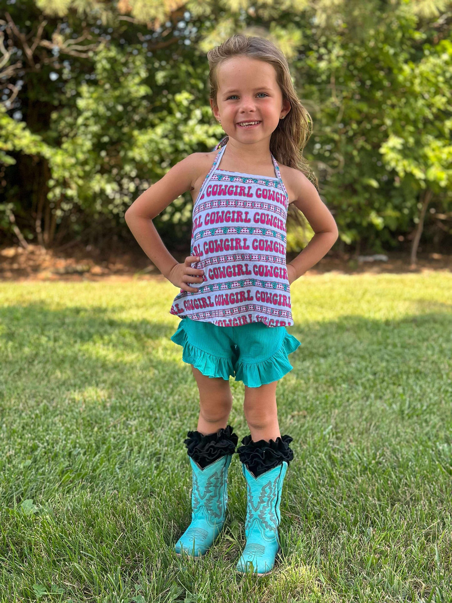 Turquoise Boots