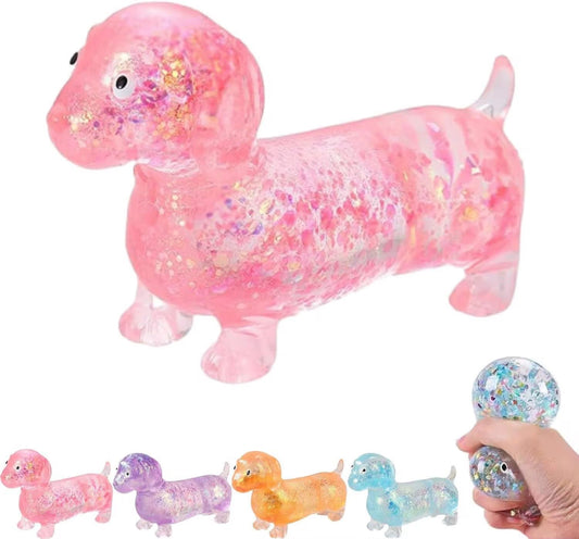 Viral Glitter Weenie Dog Squishy (PREORDER CLOSES 6/12, ETA END JUNE)