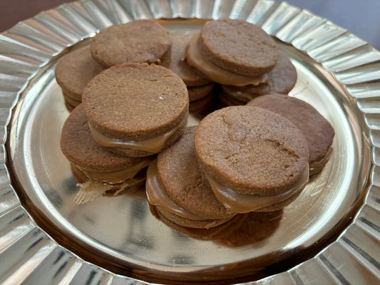 Peanut Butter Macaron Dog Treats | Handmade Sandwich Cookies for Dogs -Organic, Human-Grade