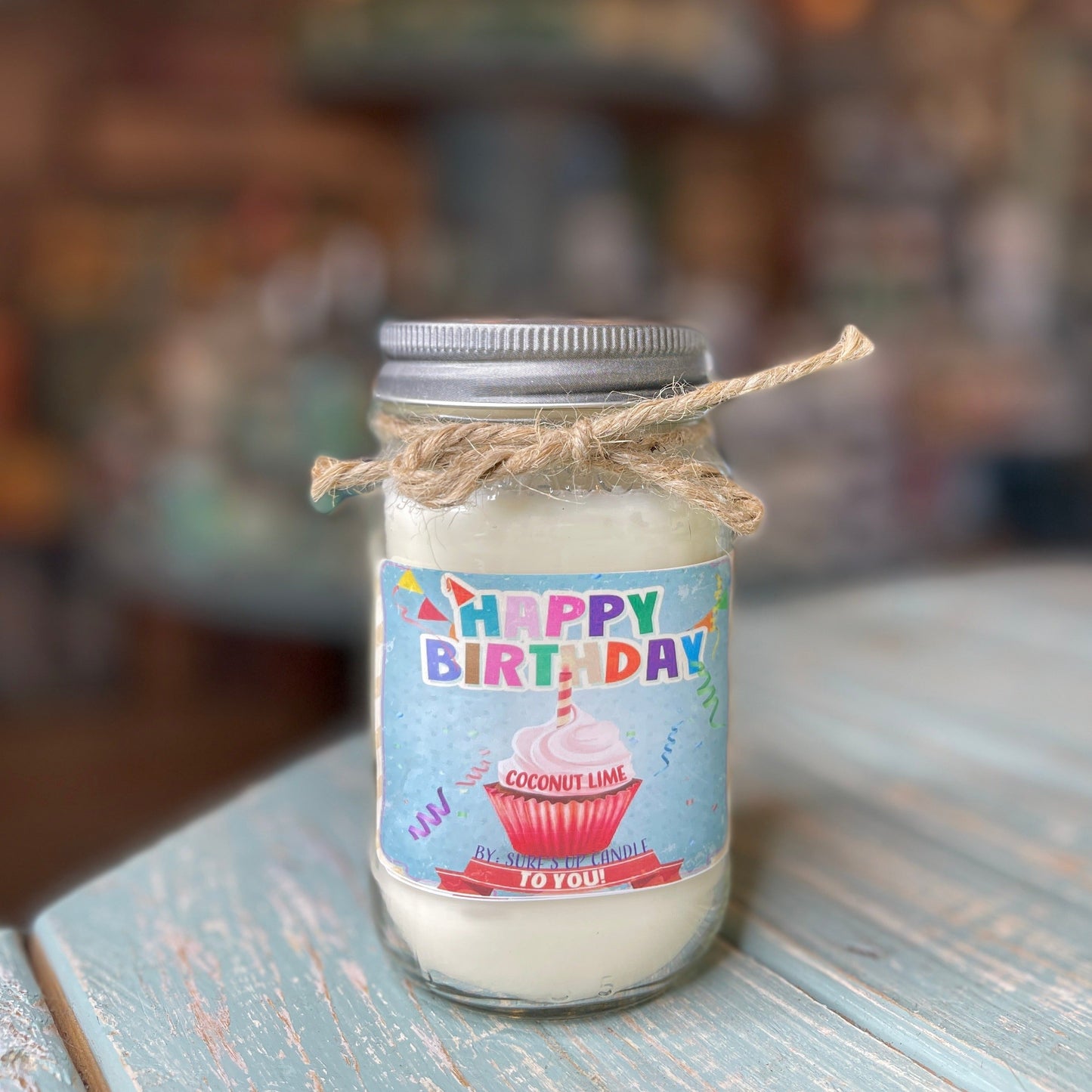 Coconut Lime Mason Jar Candle - Birthday Collection