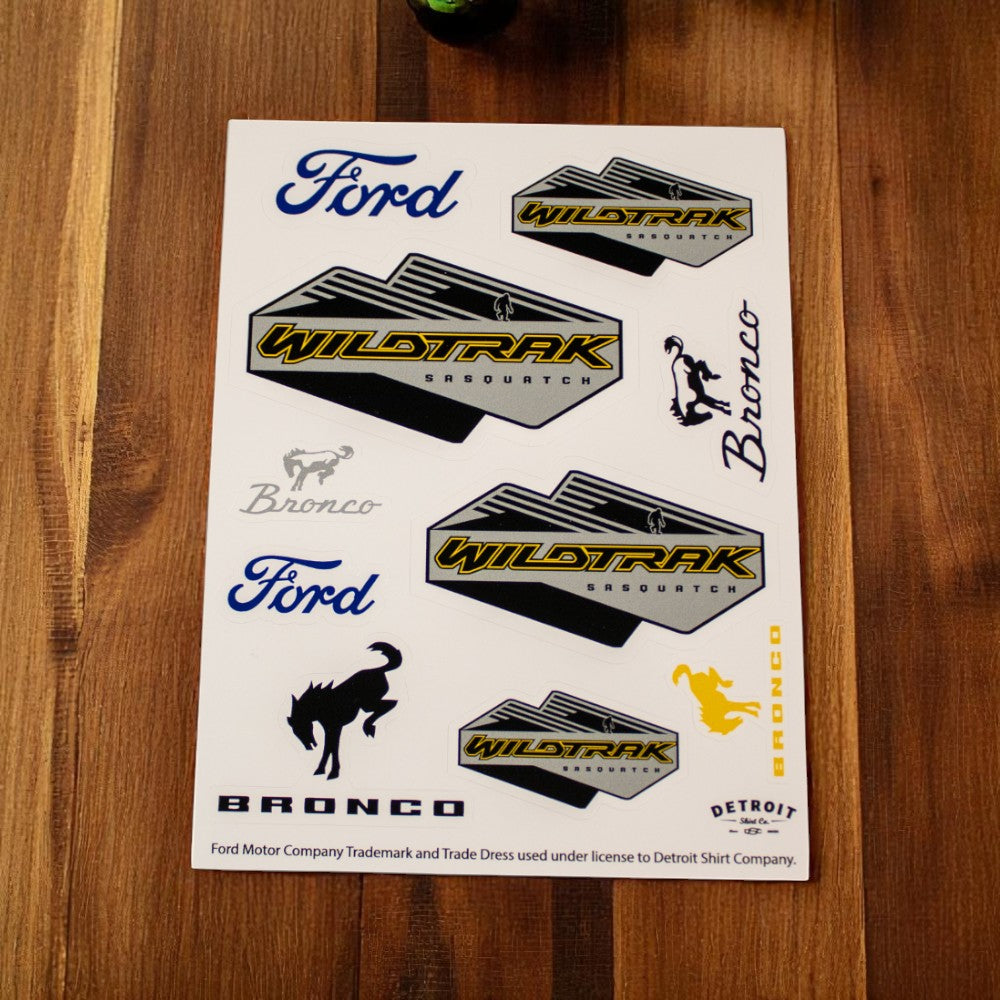 Sticker - Ford Bronco Wildtrak - Sheet