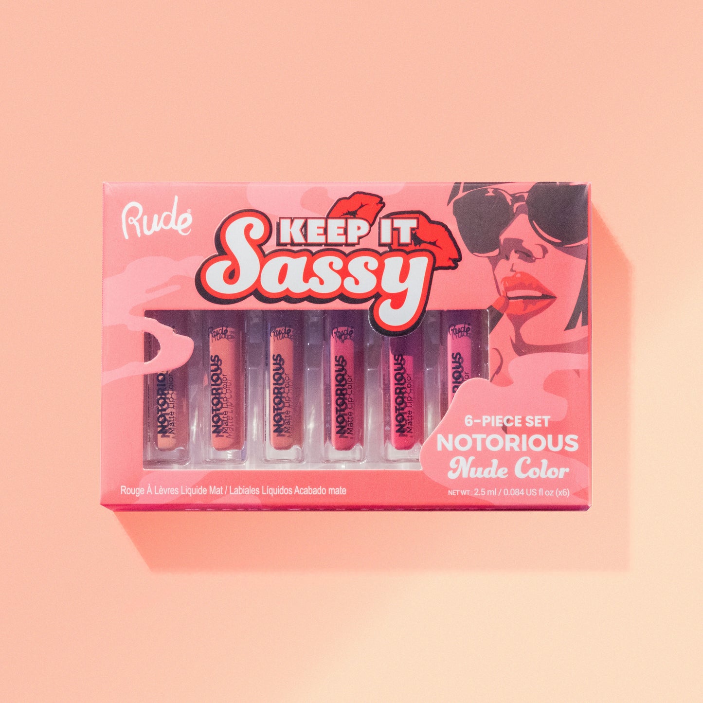 Keep It Sassy 6 Lip Color Set - Nude