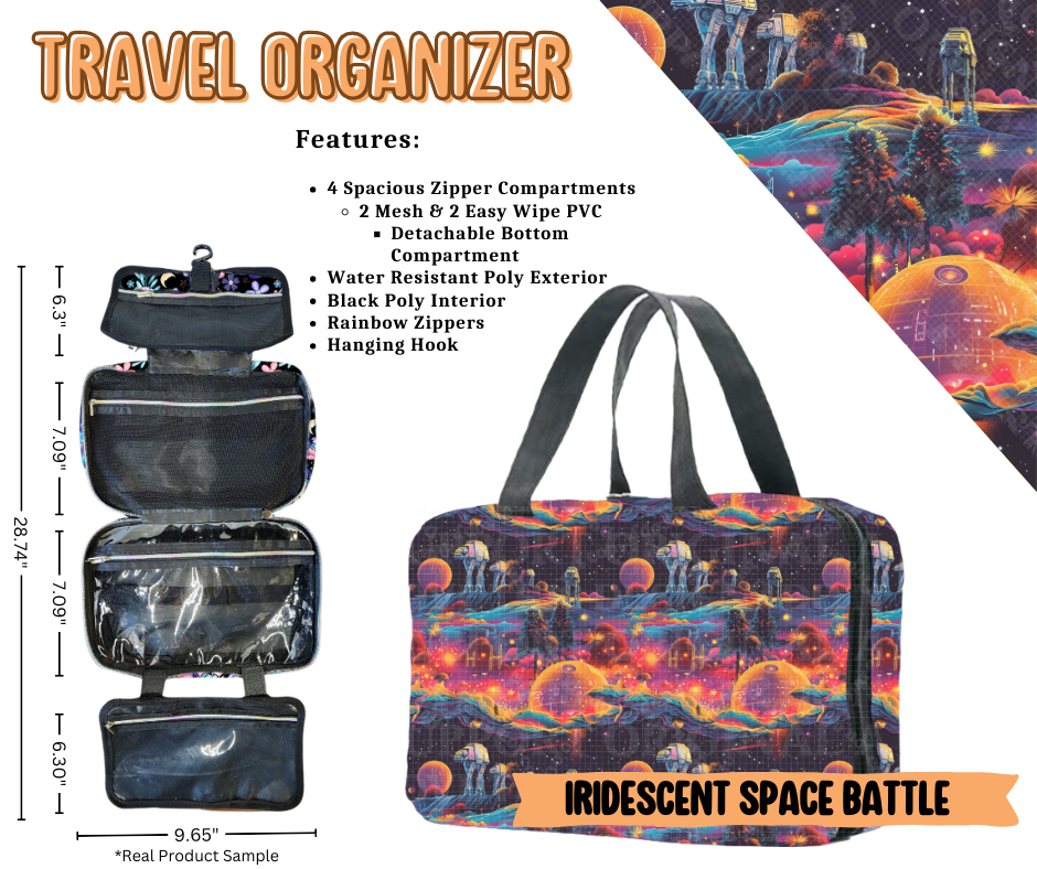 Iridescent Space Battle Travel Organizer