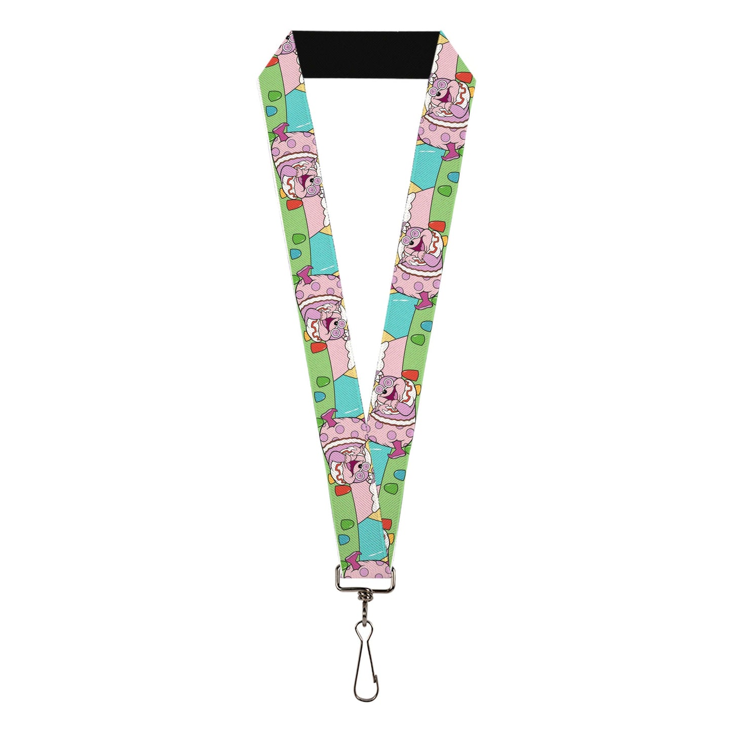 Lanyard - 1.0" - Candy Land Jolly Laughing Pose and Gum Drops Multi Color