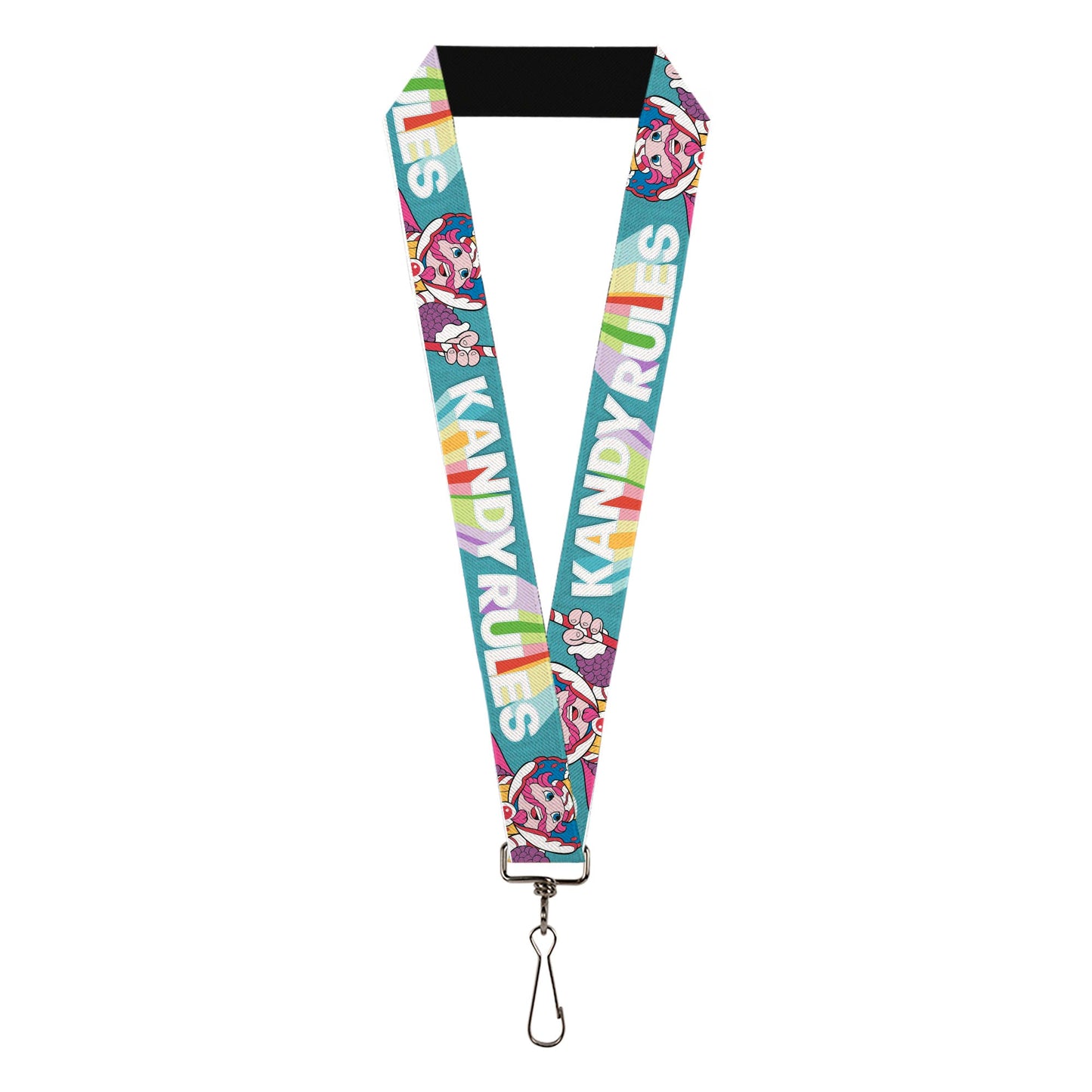 Lanyard - 1.0" - Candy Land KANDY RULES King Kandy Pose Teal/Multi Color