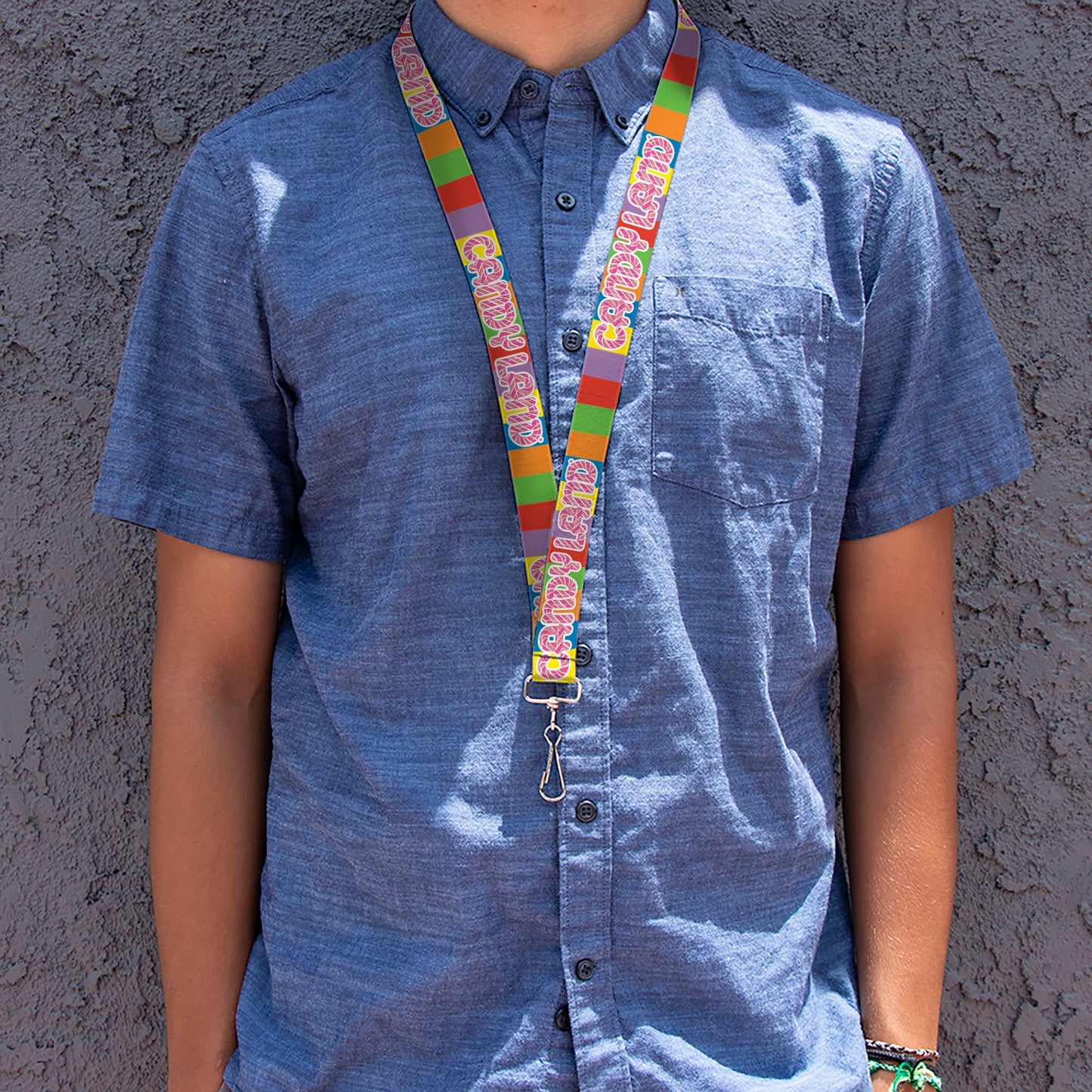 Lanyard - 1.0" - CANDY LAND Game Logo Color Blocks Multi Color