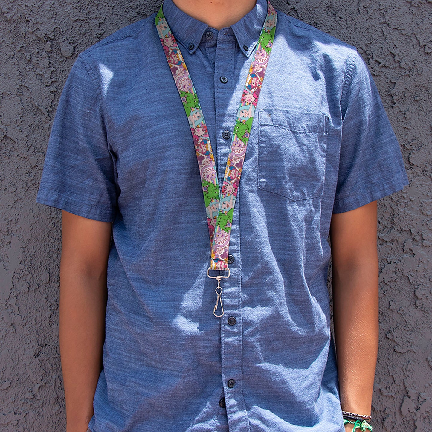 Lanyard - 1.0" - Candy Land Character Lineup Stripe Multi Color