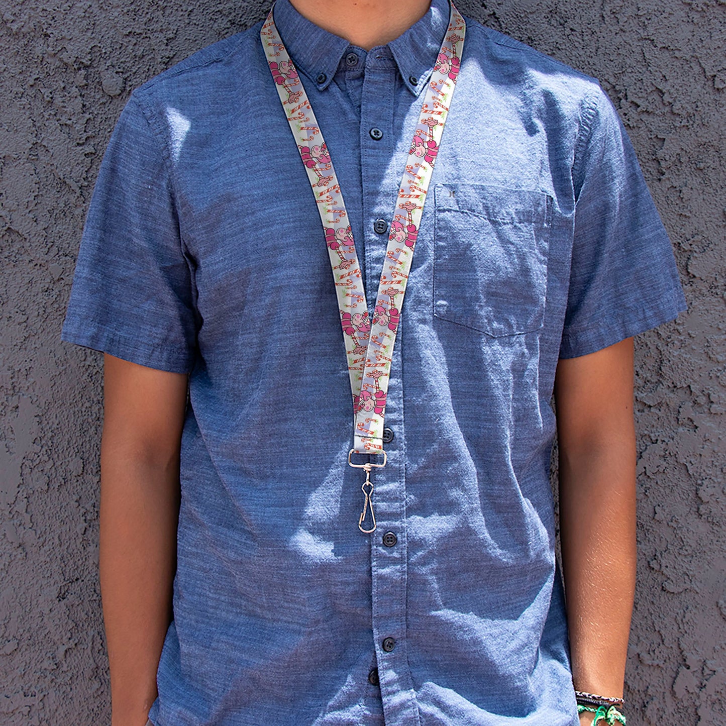 Lanyard - 1.0" - Candy Land Mr. Mint Pose and Candy Canes Multi Color