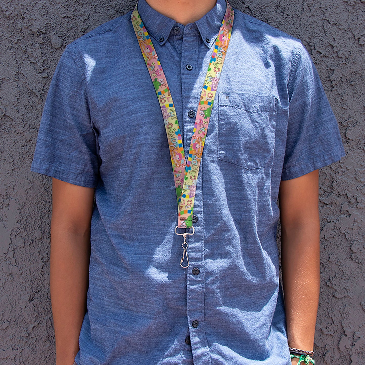 Lanyard - 1.0" - Candy Land TAKE ME TO THE CANDY Character Collage Multi Color