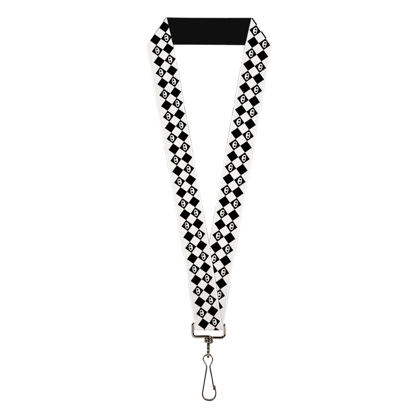 Lanyard - 1.0" - Skelanimals Face Logo Checker White/Black
