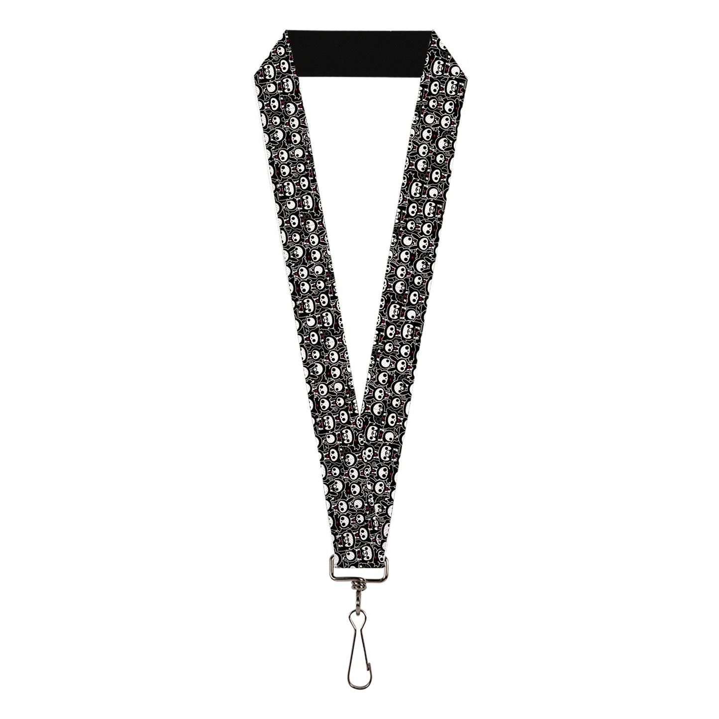 Lanyard - 1.0" - Skelanimals Animal Poses Stacked Black/White/Red