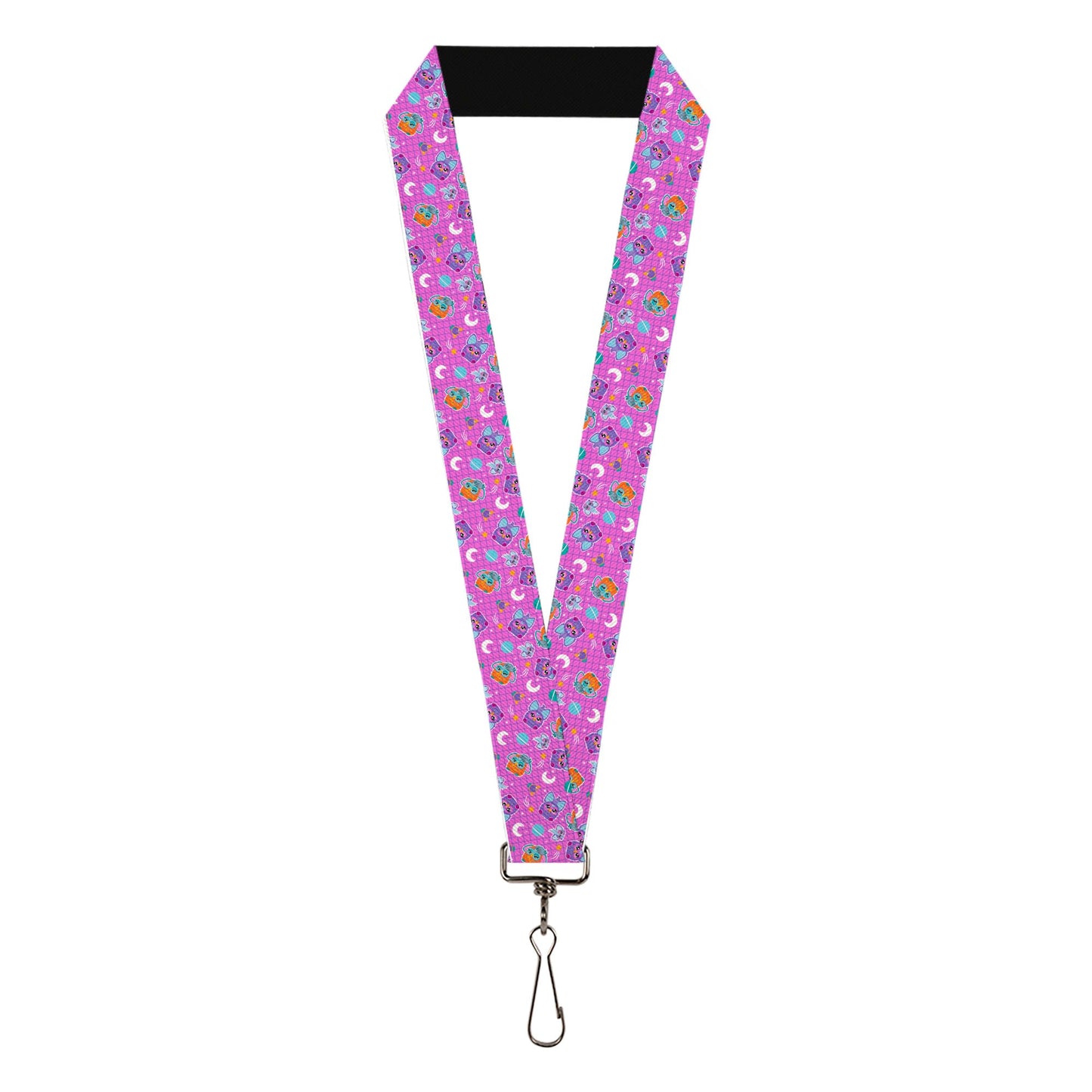 Lanyard - 1.0" - Furby and Furblets Galaxy Grid Collage Pink/Purple
