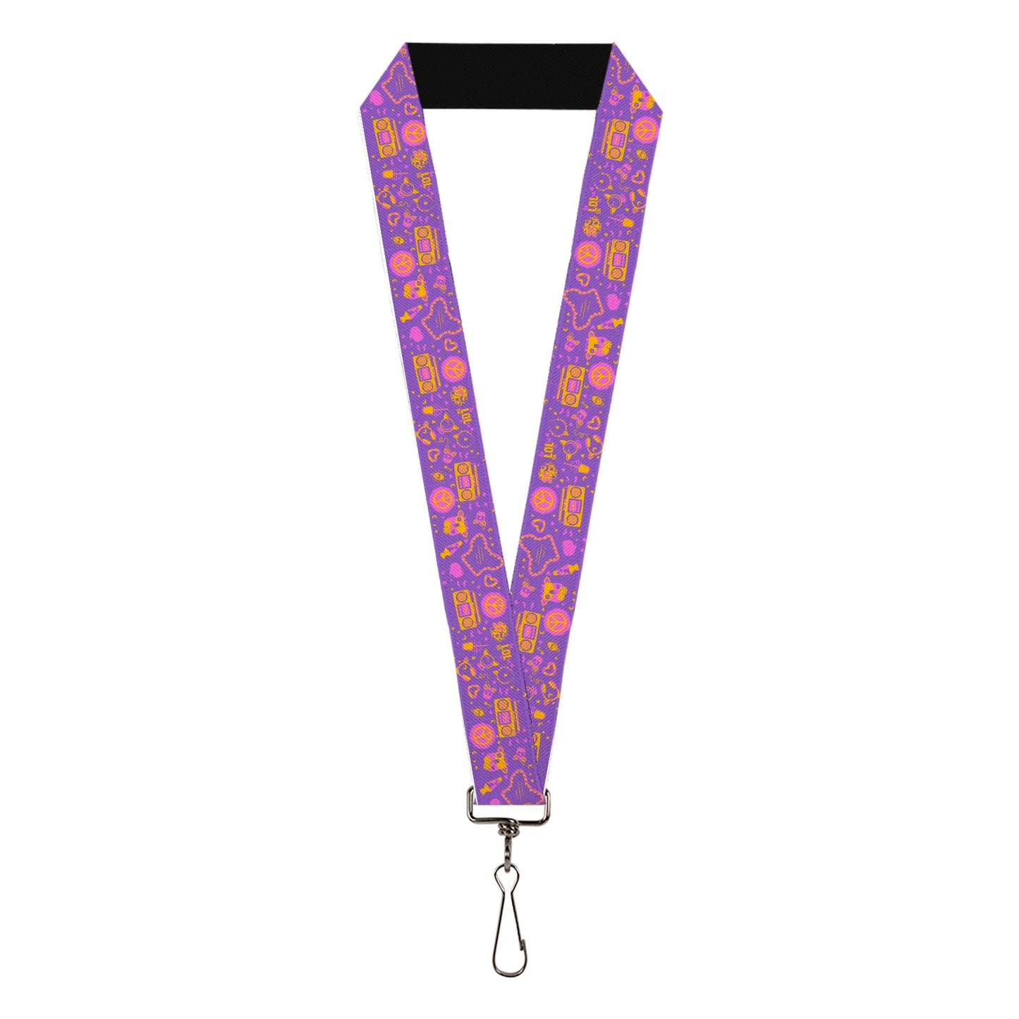 Lanyard - 1.0" - Furby Icons Collage Purples/Orange/Pinks