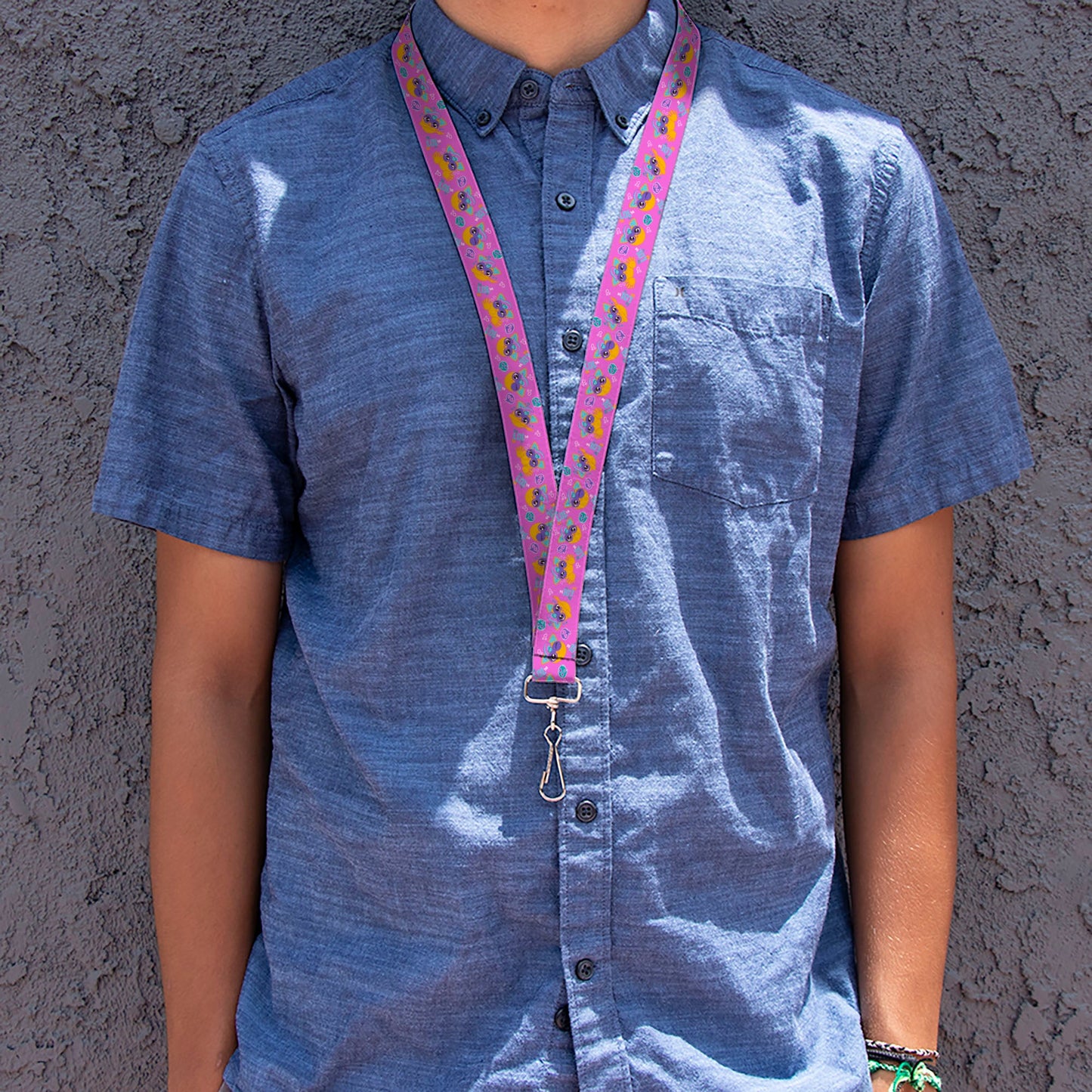 Lanyard - 1.0" - Fuby Furbmojis LOL Icons Collage Pinks/Blues