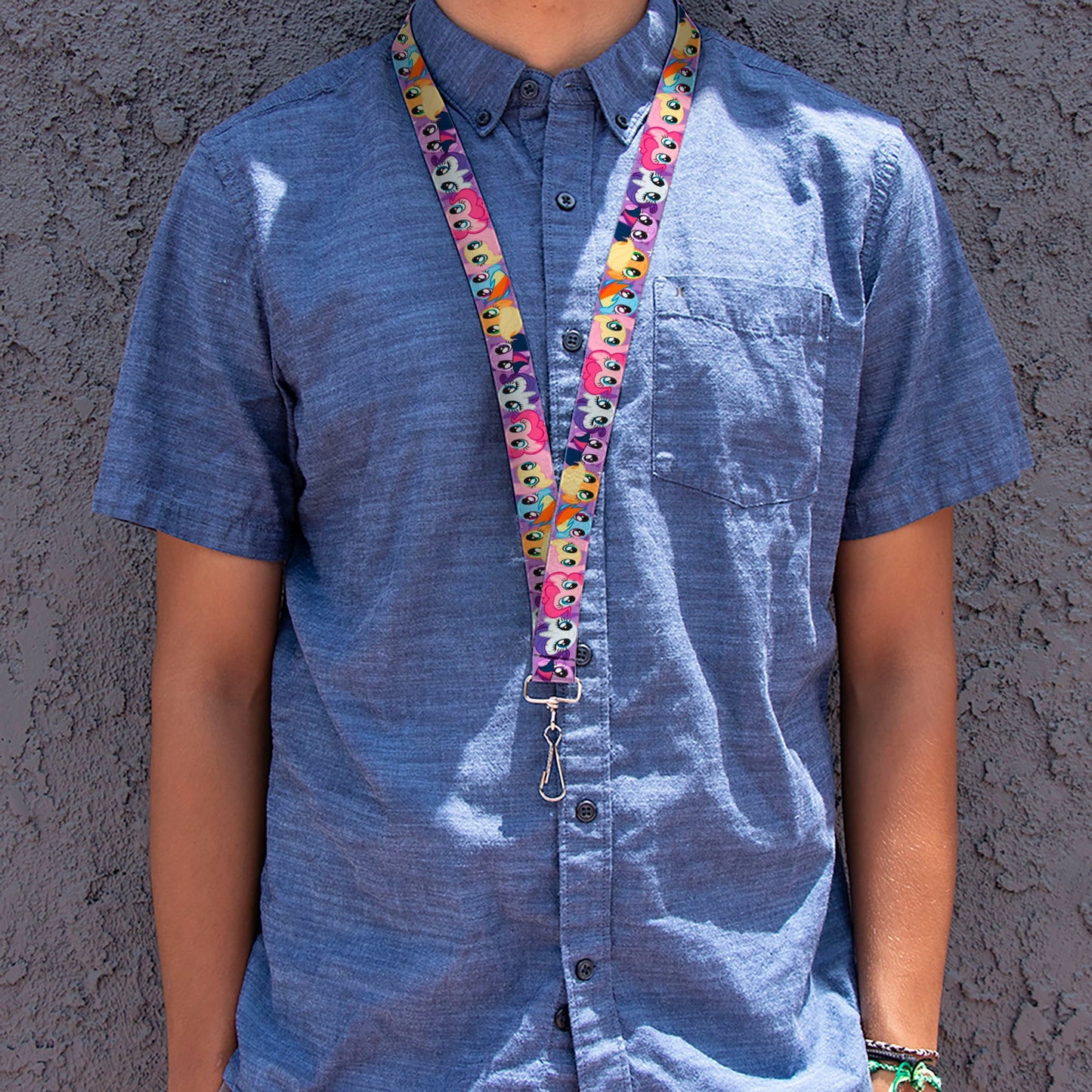 Lanyard - 1.0" - My Little Pony Friendship is Magic Original Mane Six Face Blocks