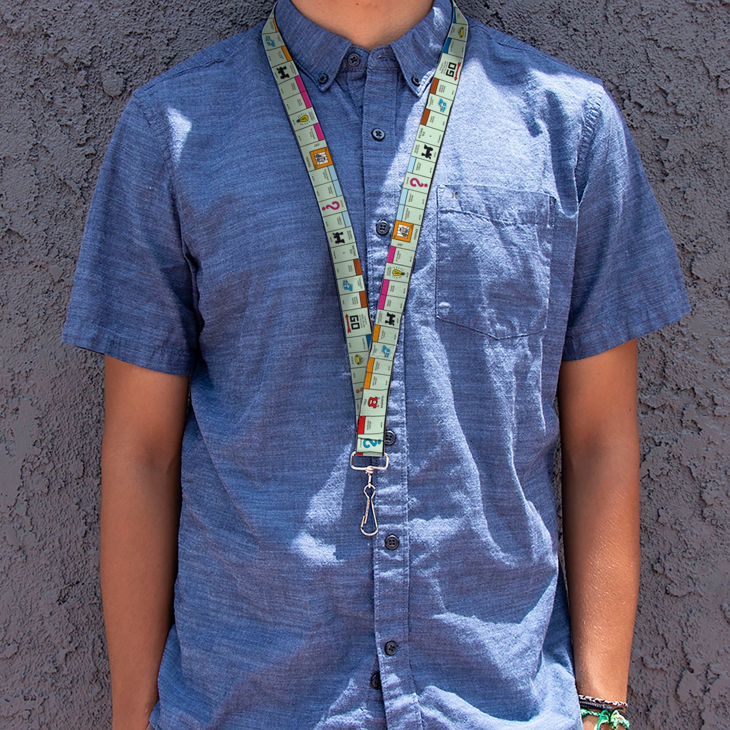 Lanyard - 1.0" - Monopoly Game Board Space Blocks