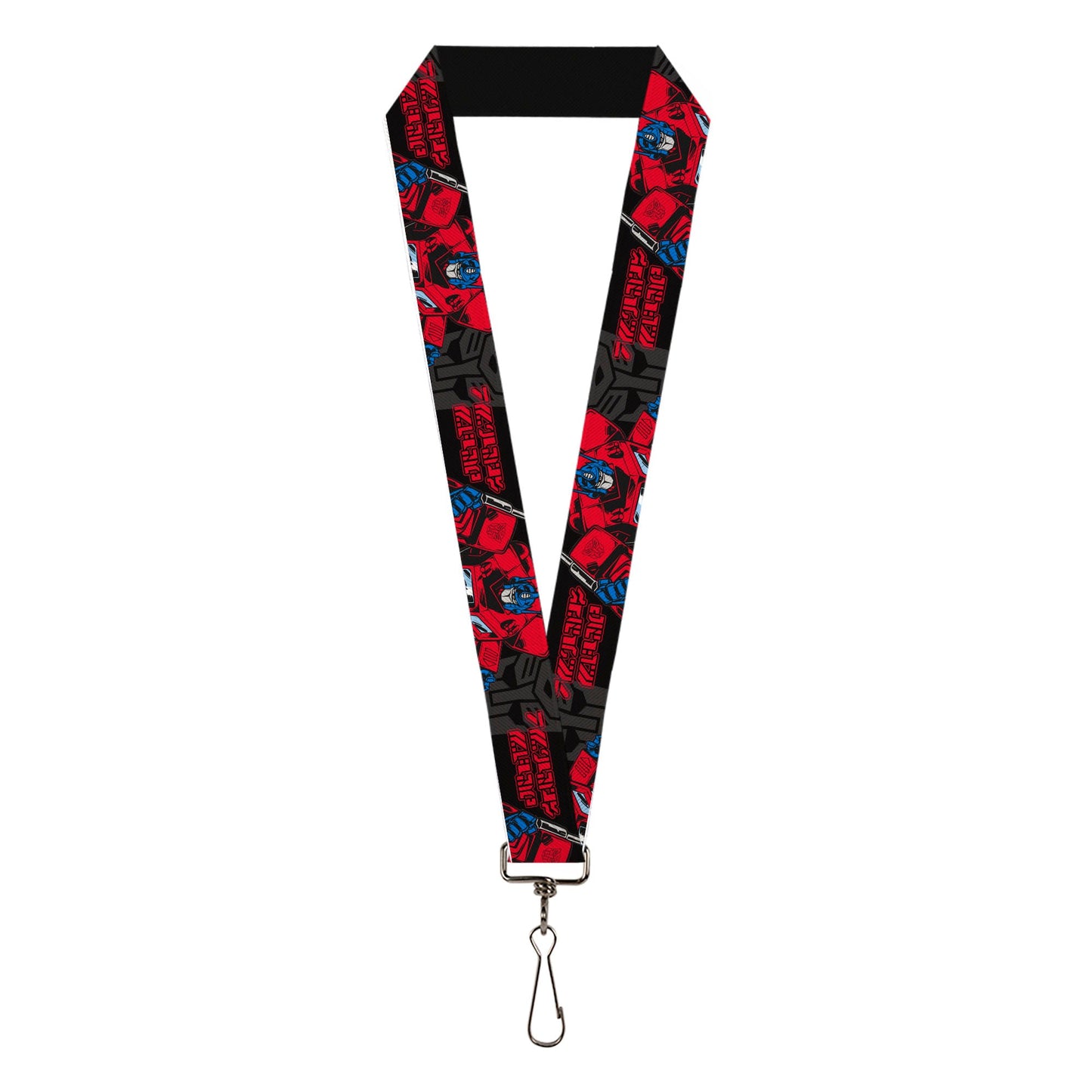 Lanyard - 1.0" - Transformers Generations Optimus Prime Pose and Autobot Icon Black/Gray/Red