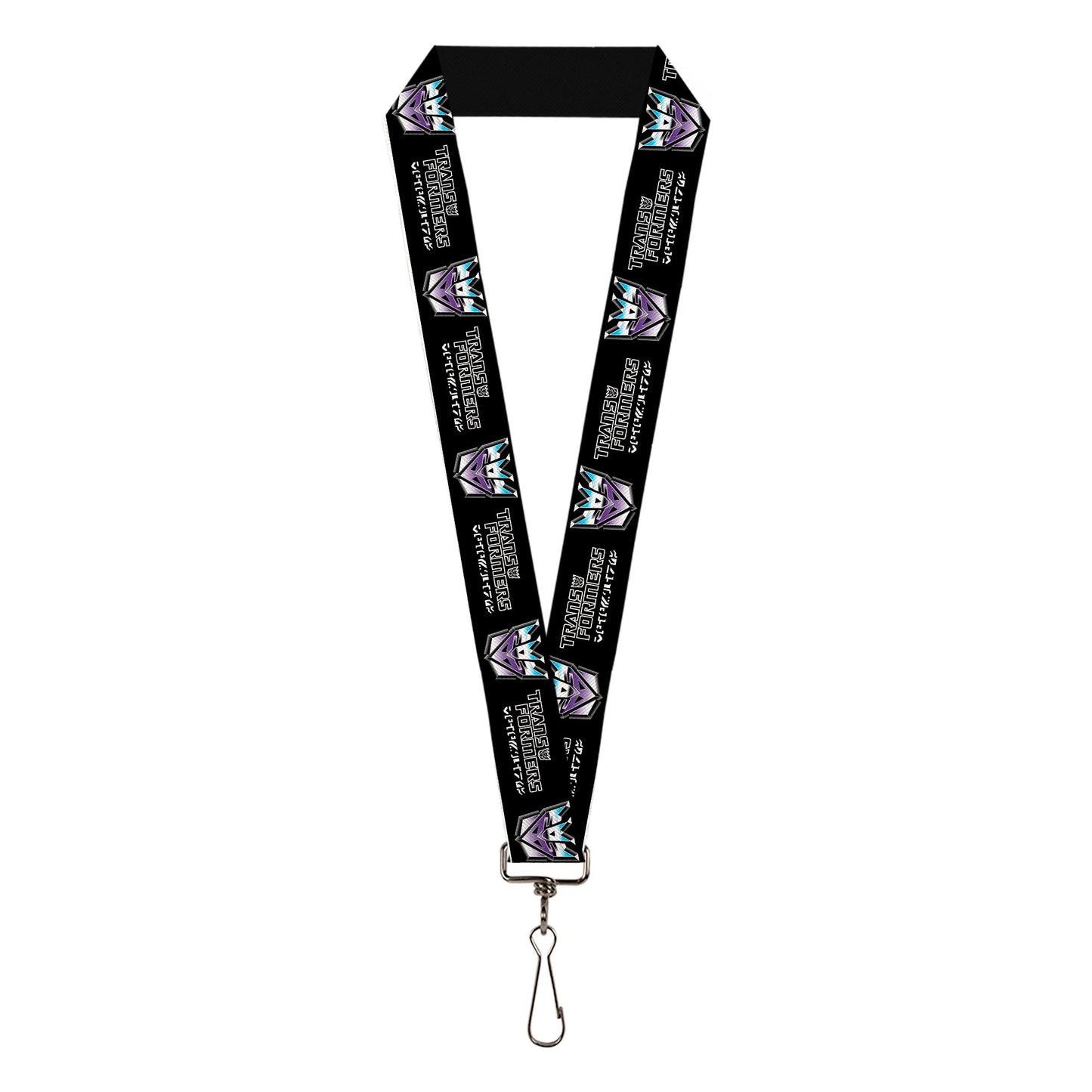 Lanyard - 1.0" - TRANSFORMERS Decepticons Cybertronian Icon Black/Grays/Purples