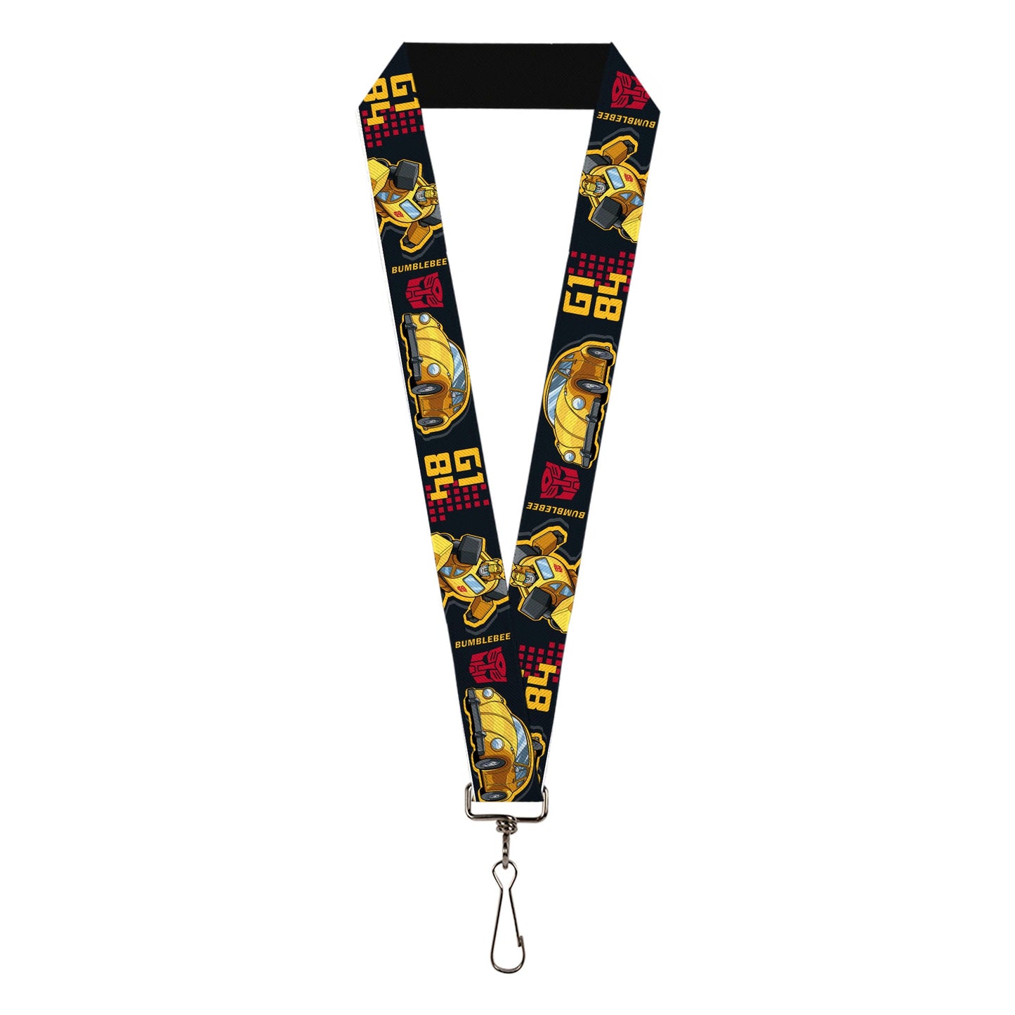 Lanyard - 1.0" - Transformers Generations BUMBLEBEE G1 84 Poses Autobot Icon Black/Yellows/Red