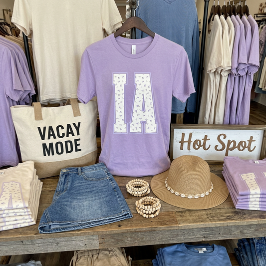 Iowa Floral Varsity Adult Graphic Tee