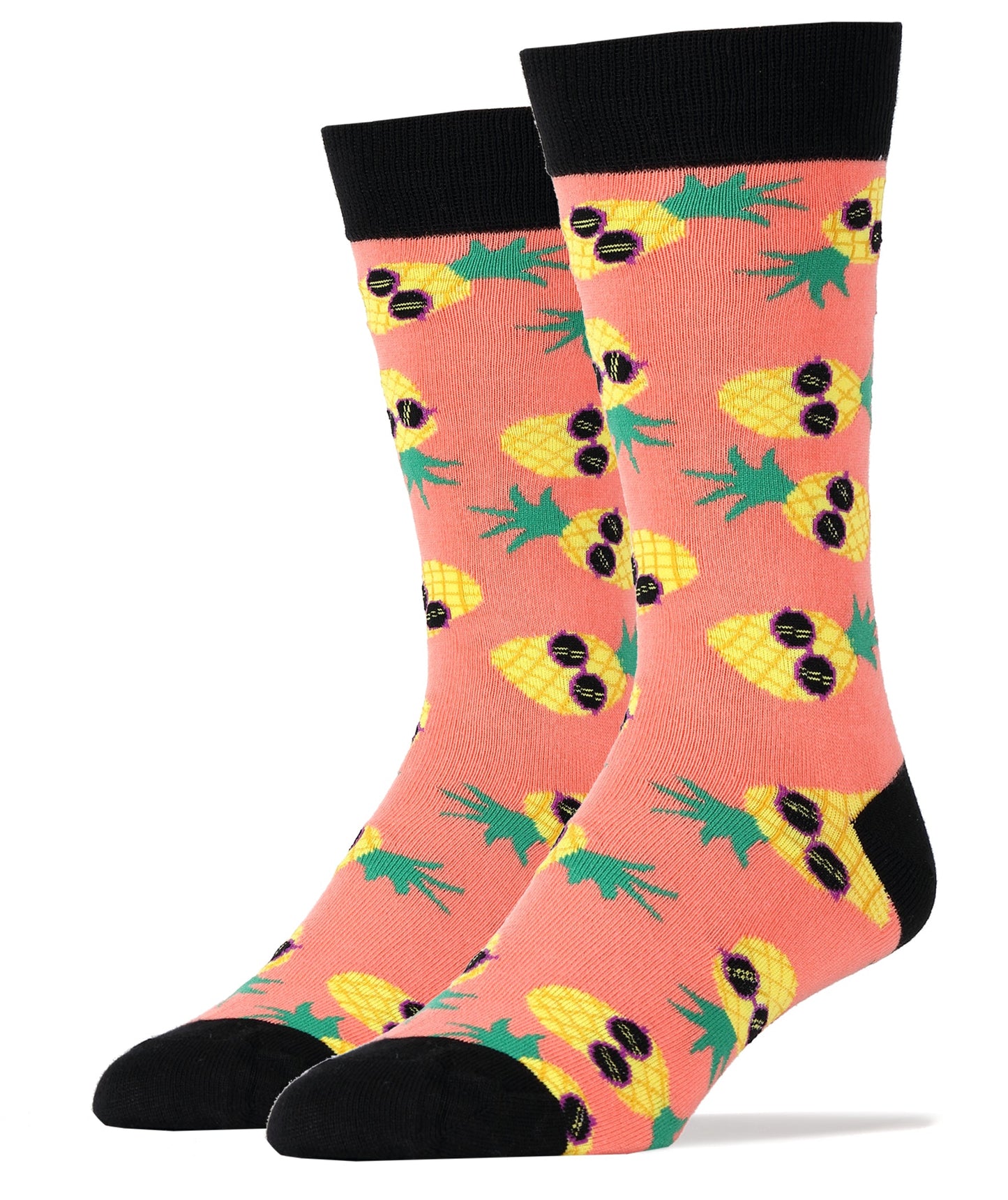 Men's Pineapple Dude Pink Socks