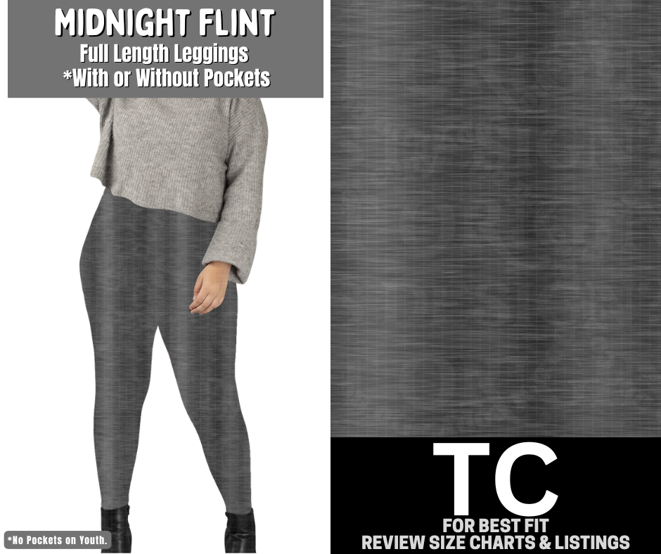 Midnight Flint Full Length Leggings w/ Pockets