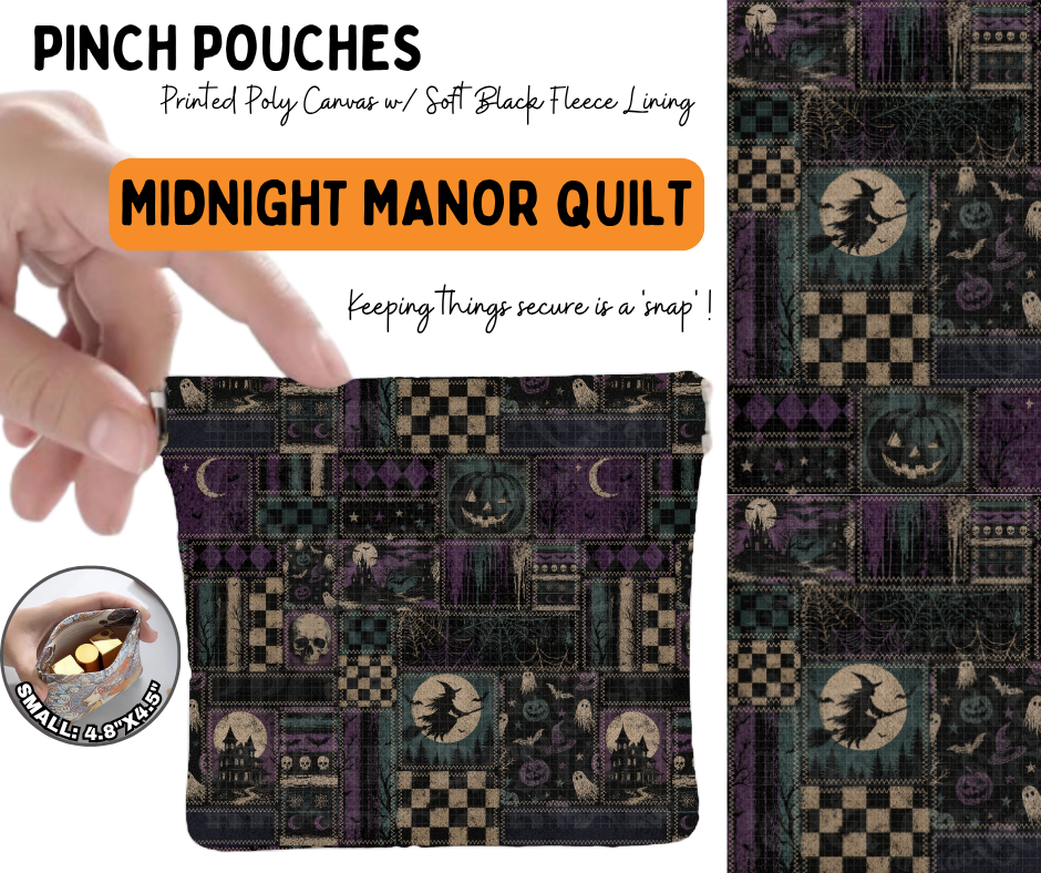 Midnight Manor Quilt Pinch Pouches