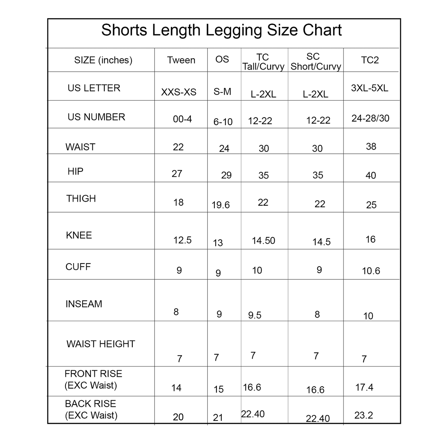 Concealed Carry Black Leggings 230 gsm Thick Not See Through- Bike Shorts Length
