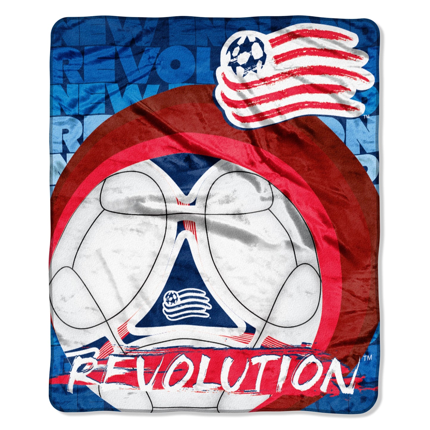 New England Revolution Micro Raschel Throw Blanket 50" x 60"
