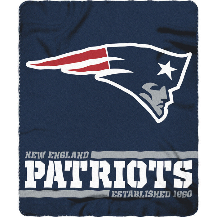 New England Patriots NFL Split Wide Fleece Blanket 50" x 60"