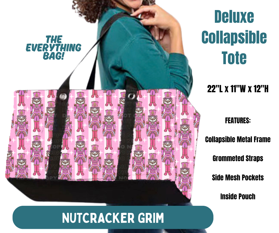 Preorder! Closes 8/13. ETA Nov. Nutcracker Grim Collapsible Tote