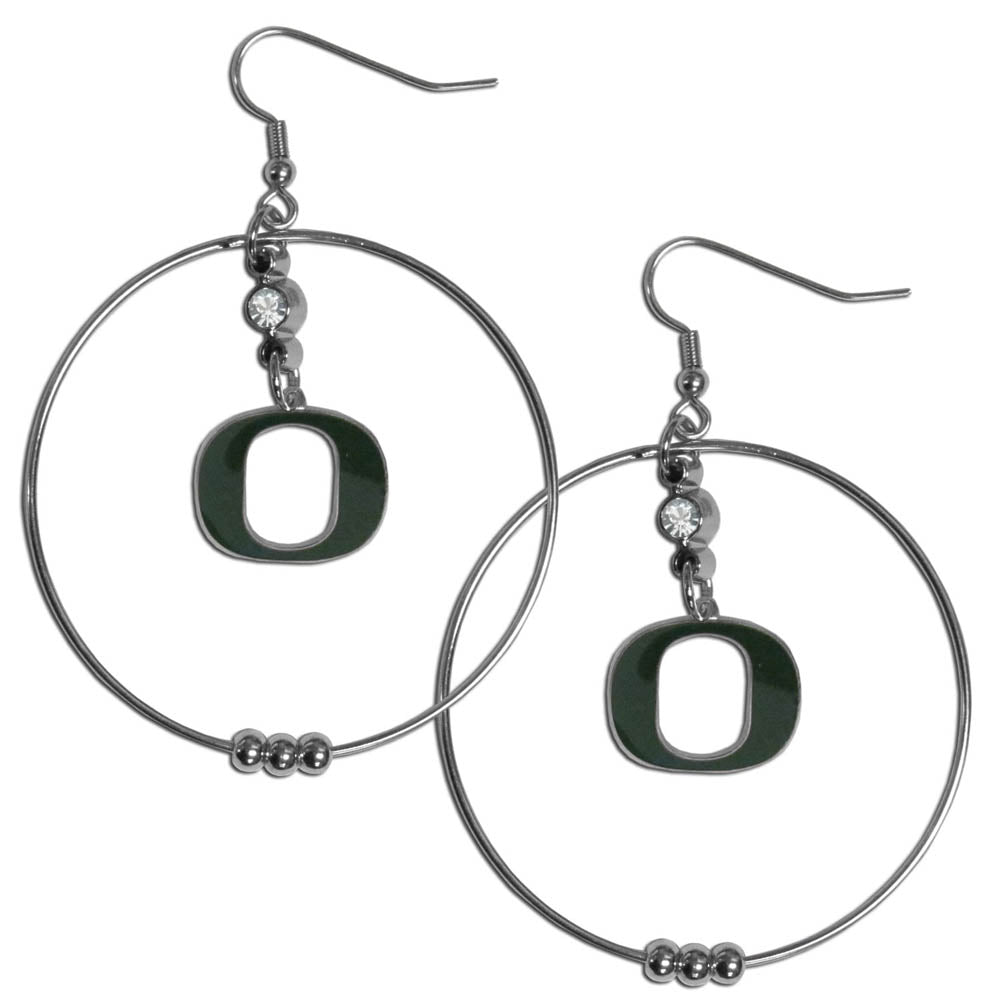 Oregon Ducks 2" Hoop Earrings