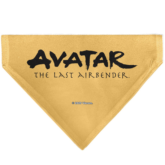 Pet Bandana - AVATAR THE LAST AIRBENDER Action Pose and Title Logo Yellow