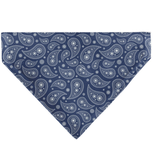 Pet Bandana - CHEVROLET 1940 Bowtie Text Logo Paisley Blue/White