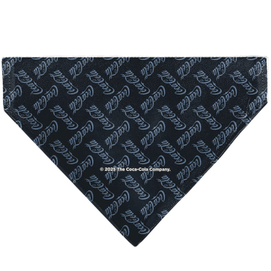 Pet Bandana - COCA-COLA Script Collage Navy/Light Blue