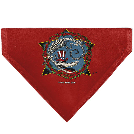 Pet Bandana - Grateful Dead Dave's Picks Volume Ten Alligator Bonus Cover Art Red