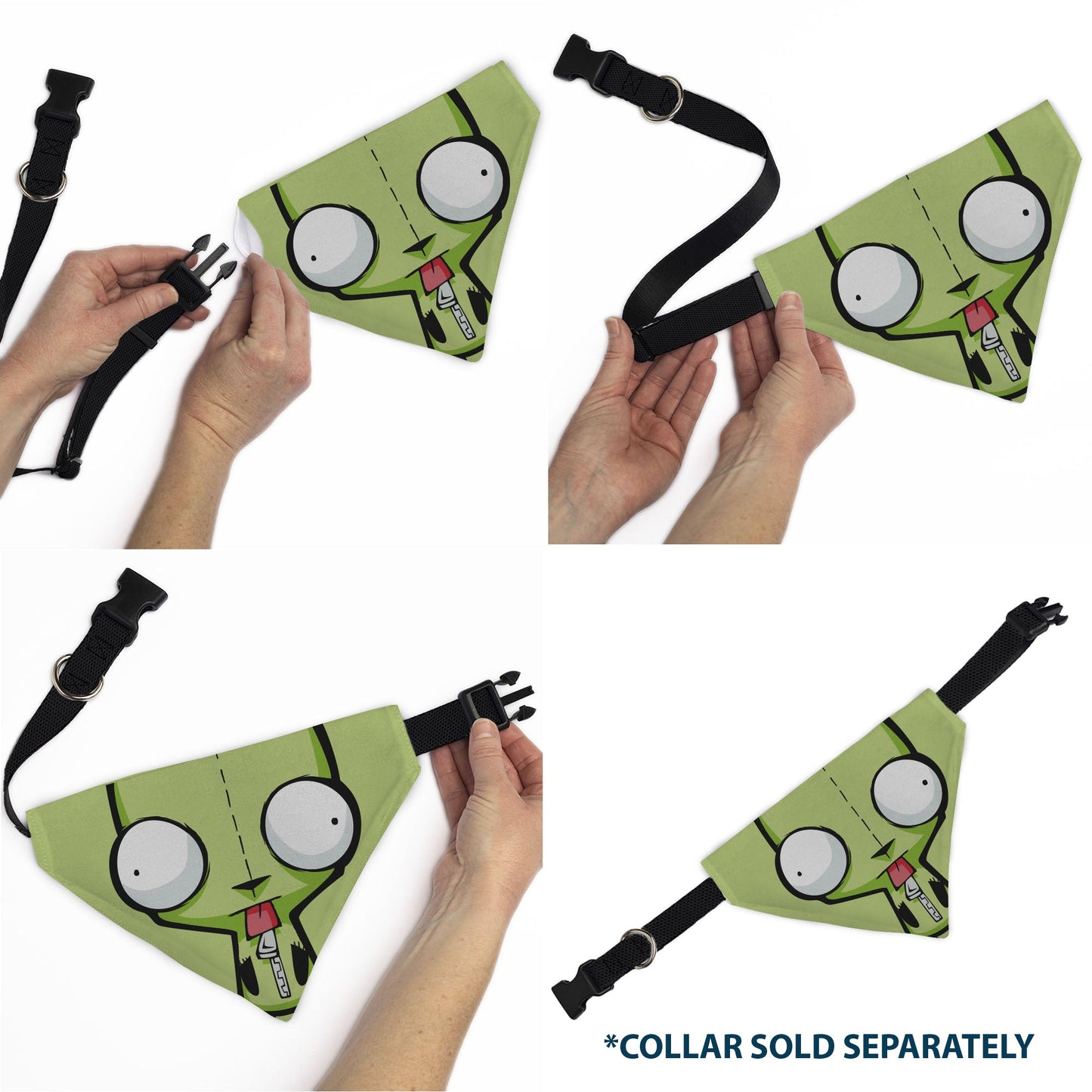 Pet Bandana - Invader Zim GIR Full Body Pose Close-Up Greens