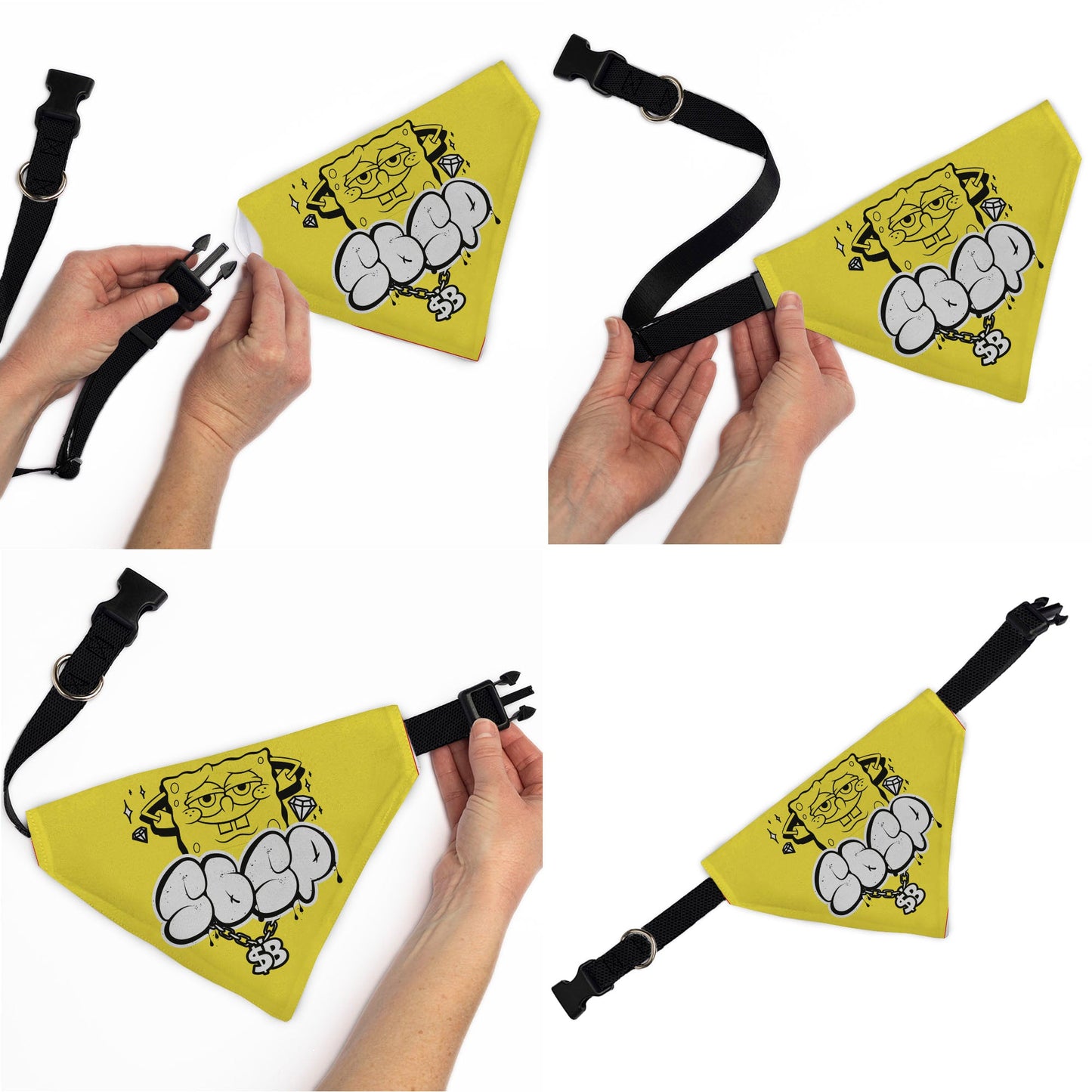 Pet Bandana - SpongeBob SquarePants SPSP $B Chain Pose Yellow