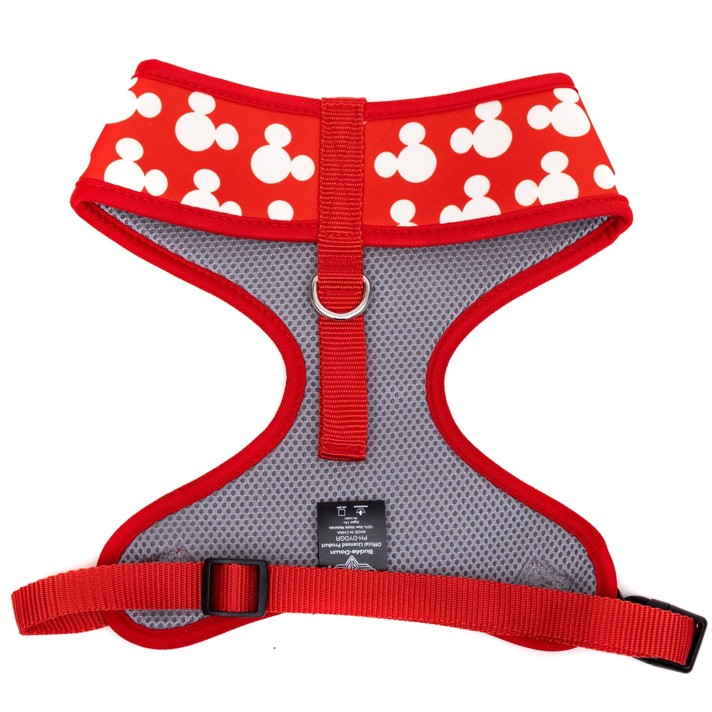 Pet Harness - Mickey Mouse Ears Icon All Over Red/White