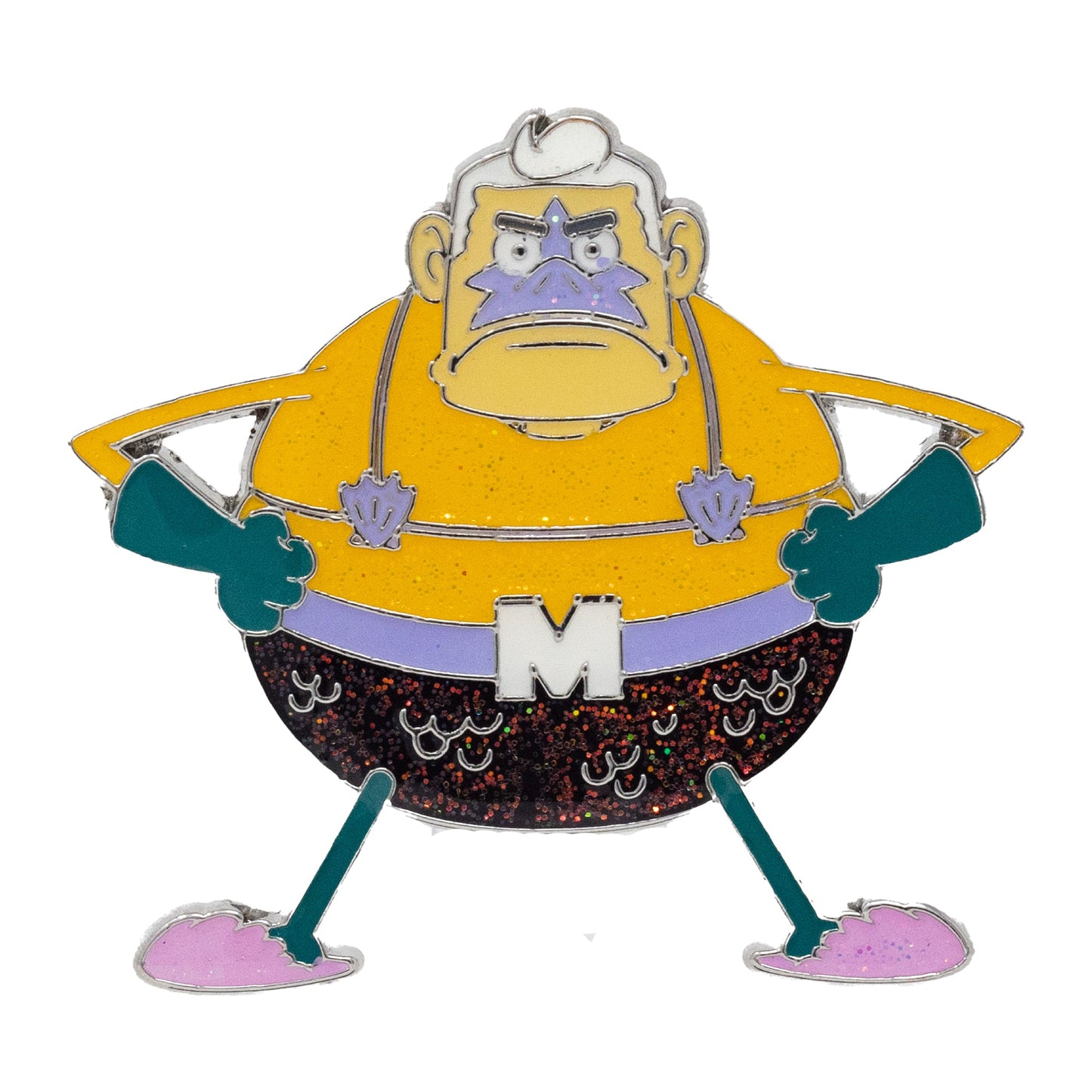 SpongeBob SquarePants Blind Box Glitter Enamel Pin Series - Mystery Character SpongeBob, Sandy, Patrick, Gary, Squidward, Mermaidman, Barnacle Boy or Mrs Puff