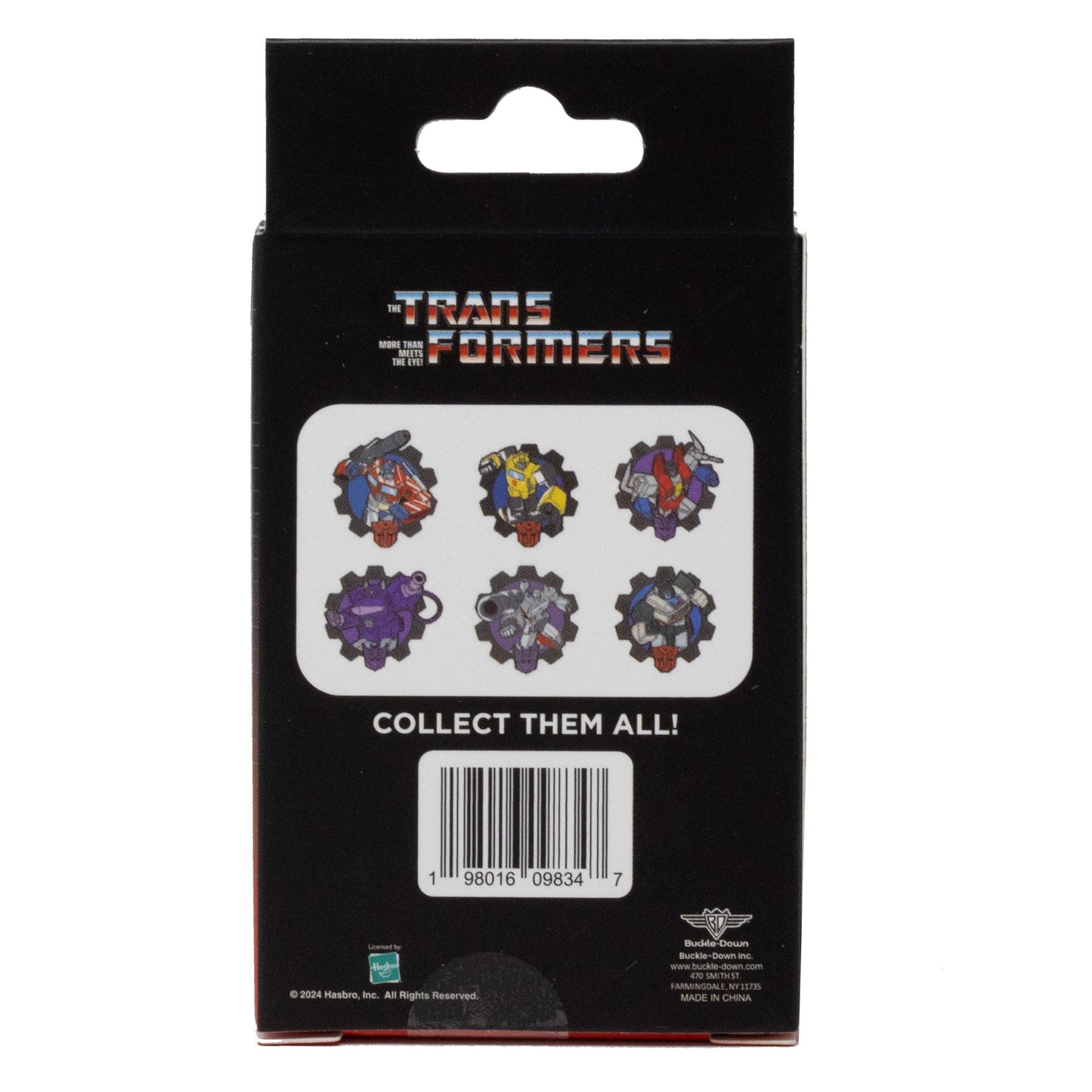 Transformers Mystery Enamel Pin Blind Box Series, BumbleBee, Megatron, Optimus Prime, Jazz, Shockwave, or Starscream