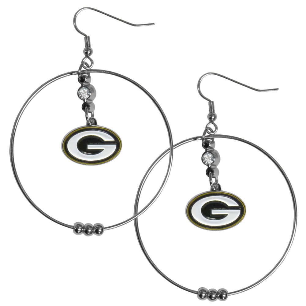 Green Bay Packers 2" Hoop Earrings