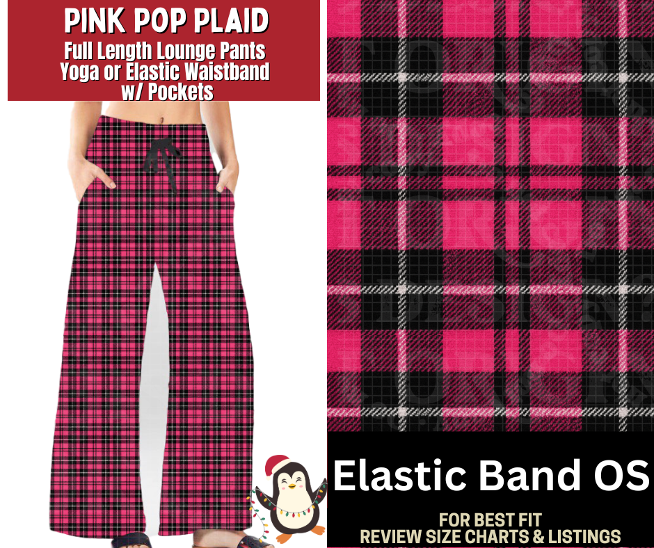 Pink Pop Plaid Full Length Lounge Pants