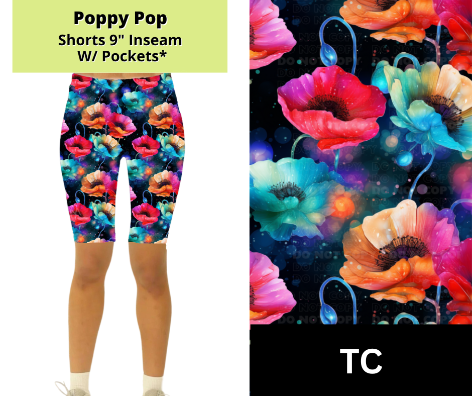 Poppy Pop 9" Shorts w/ Pockets